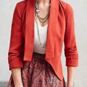 Anthropologie Cartonnier Burnt Orange Blazer 14